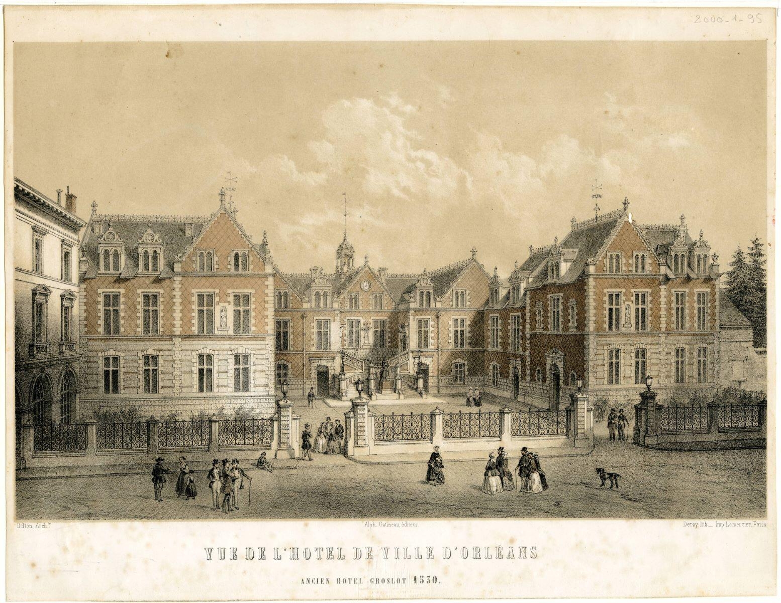 Vue de l’Hôtel de Ville d’Orléans / Ancien Hôtel Groslot 1530 (titre inscrit)