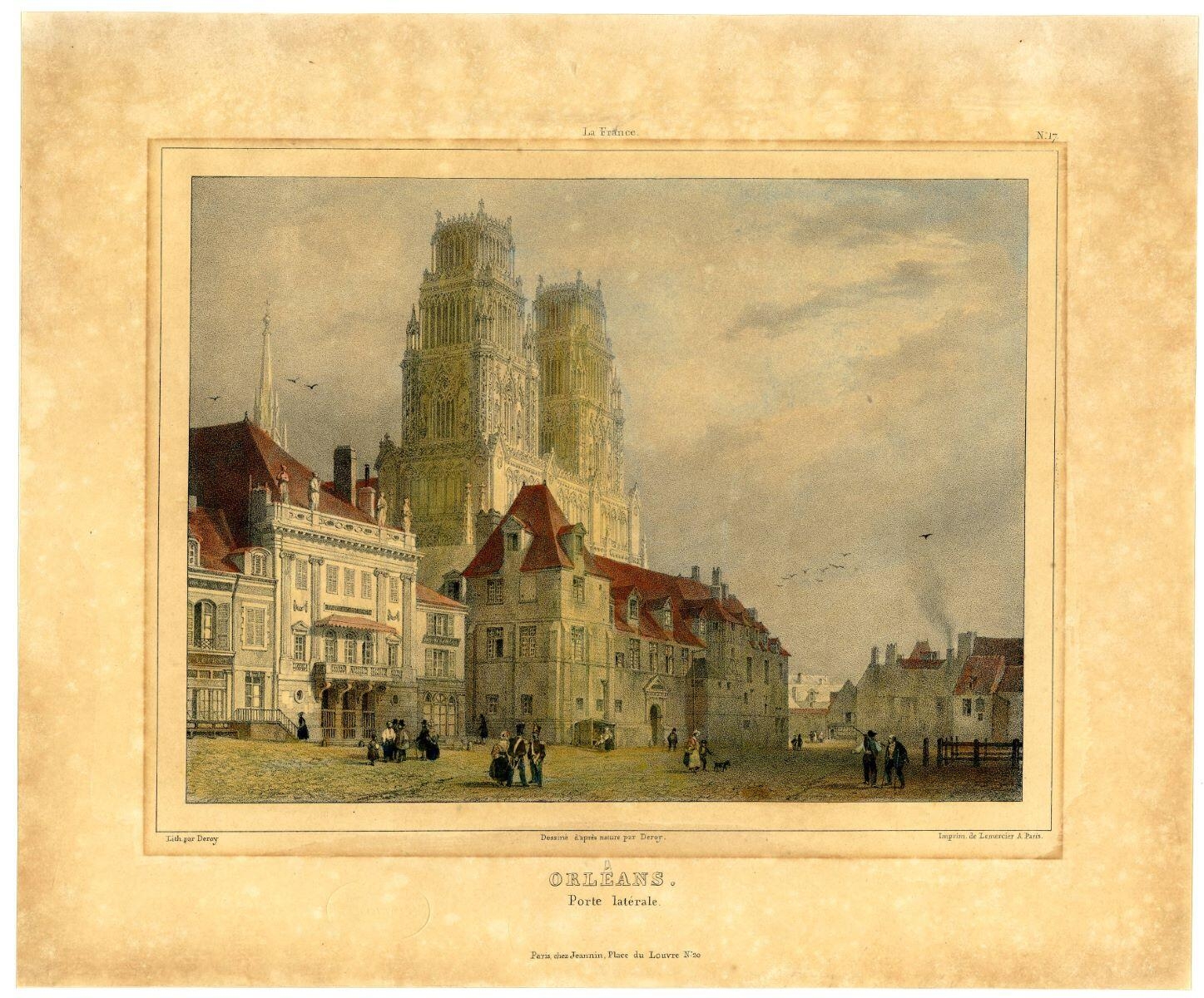 la France N° 17/ Orléans. / Porte latérale. (titre inscrit)
