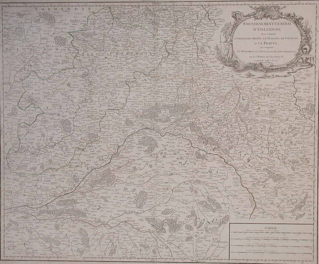 Gouvernement général / d’Orléanois / où se trouvent / l’Orléanois propre, le blaisois, Gatinois / et la beauce / qui comprend / le Vendomois, le Dunois et le pays Chartrain (titre inscrit)