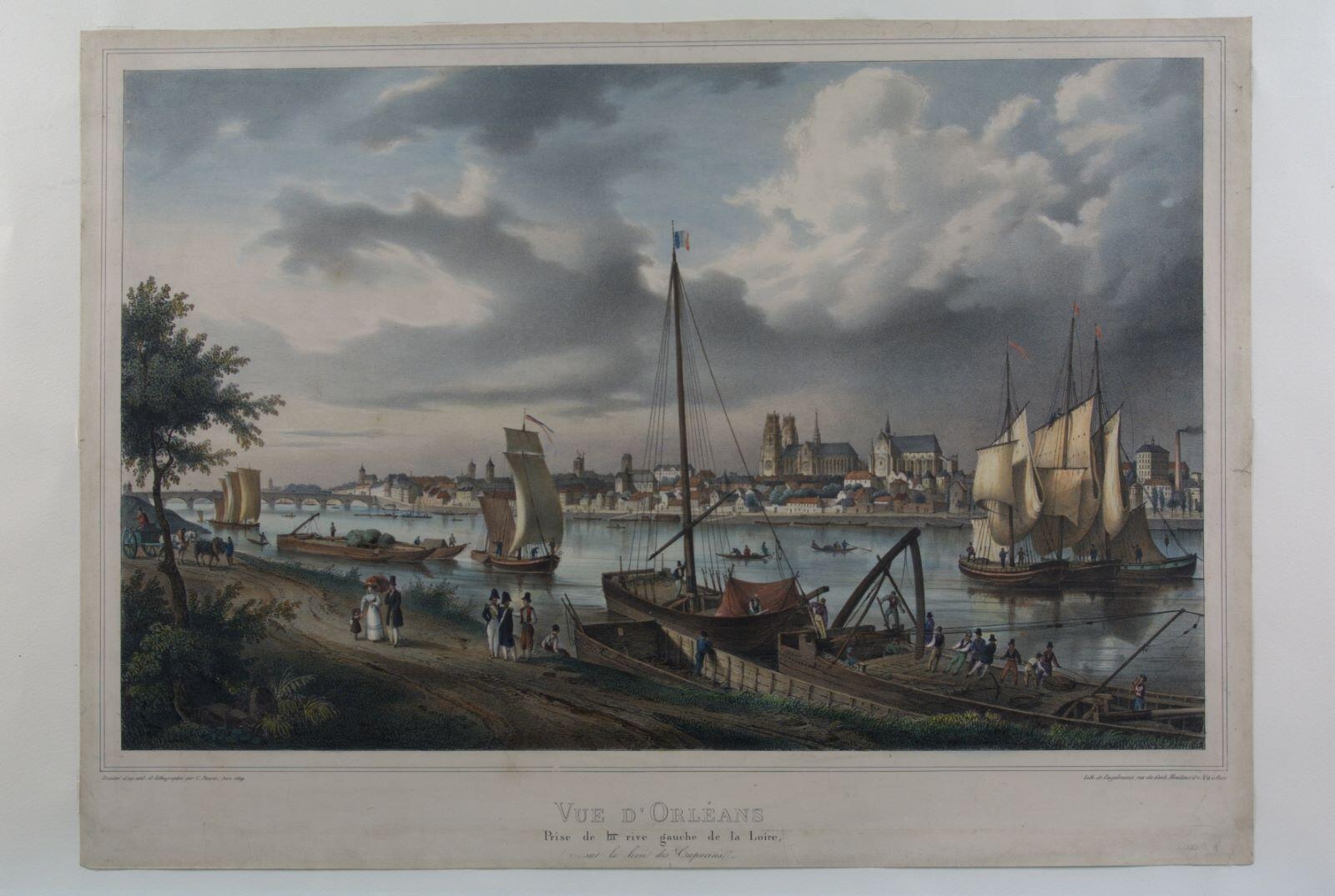 Vue d’Orléans / Prise de la rive gauche de la Loire, sur la levée des Capucins (titre inscrit)
