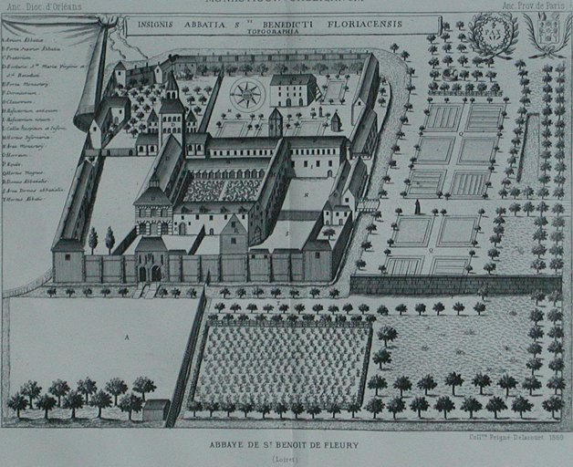 Monasticon Gallicanum / Abbaye de St. Benoit de Fleury (titre inscrit)