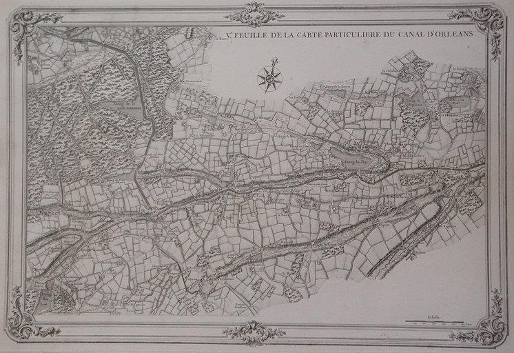V.e feuille de la carte particuliEre du canal d'OrlEans (titre inscrit)