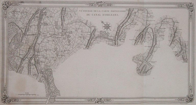 VI.e feuille de la carte particuliEre du canal d'OrlEans (titre inscrit)