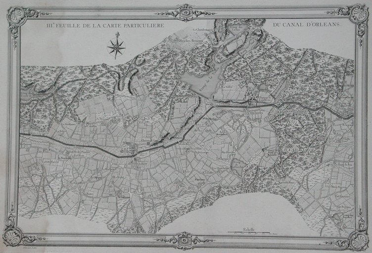 III.e feuille de la carte particuliEre du canal d'OrlEans (titre inscrit)