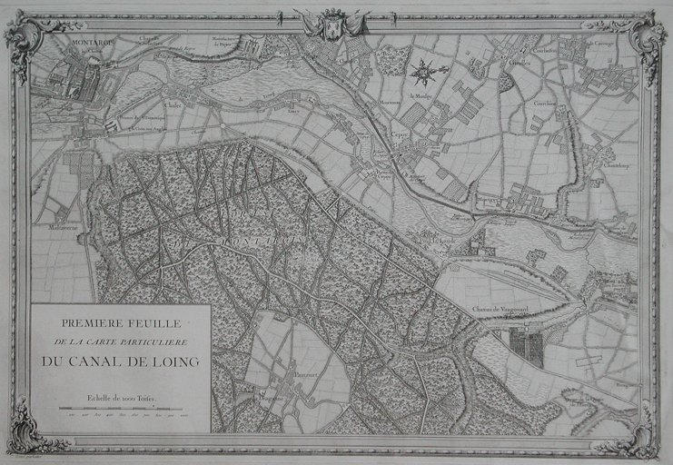 PremiEre feuille / de la carte particuliEre / du canal de Loing (titre inscrit)