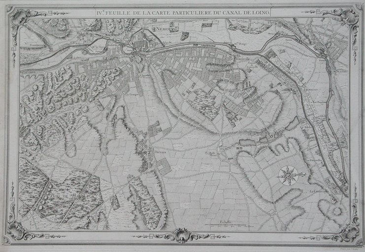 IVE. feuille de la carte particuliEre du canal de Loing. (titre inscrit)