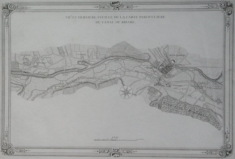VIIE. ET DERNIERE feuille de la carte particuliEre du canal de BRIARE. (titre inscrit)