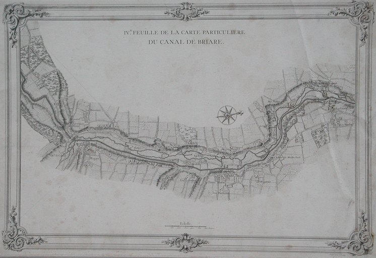 IVE feuille de la carte particuliEre du canal de BRIARE. (titre inscrit)