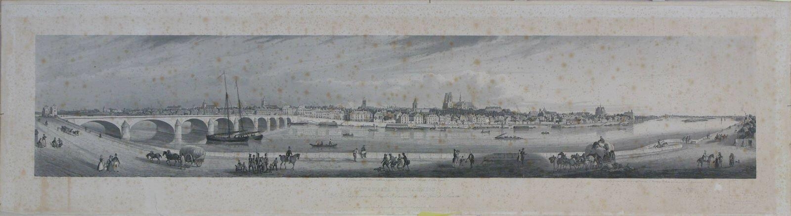 Panorama d’Orléans / Pris de l’Emplacement des Tourelles de l’Ancien Pont, n° 10, Levée des Augustins  (titre inscrit)