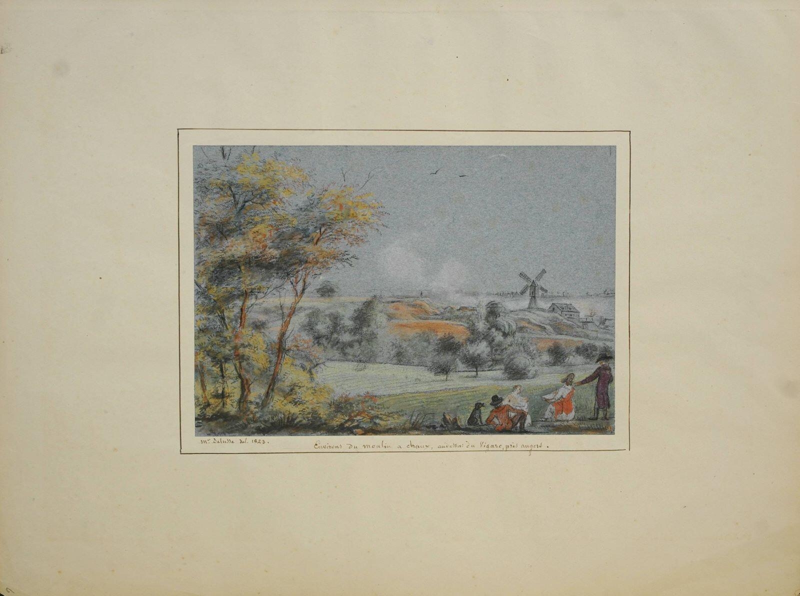 Environs du moulin a chaux, audessus du Vigaro, près Angers. (titre inscrit)