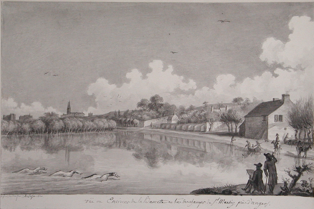 Vüe ou Environs de la Bamette au bas des Champs de St Martin près d’angers. (titre inscrit)