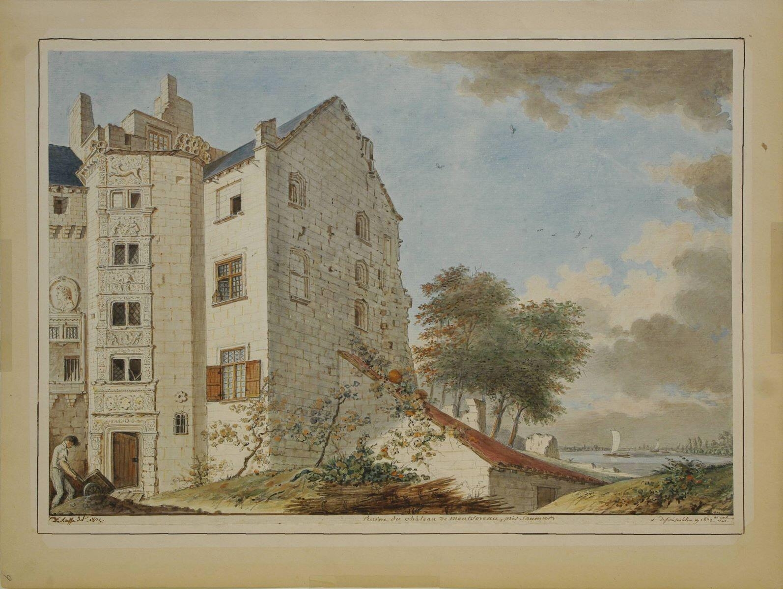 Ruine du château de Montsoreau, près de Saumur.  (titre inscrit)