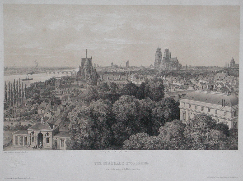 VUE GENERALE D’ORLEANS. / Prise du Belvédère de la Motte-sans-Gain (titre inscrit)