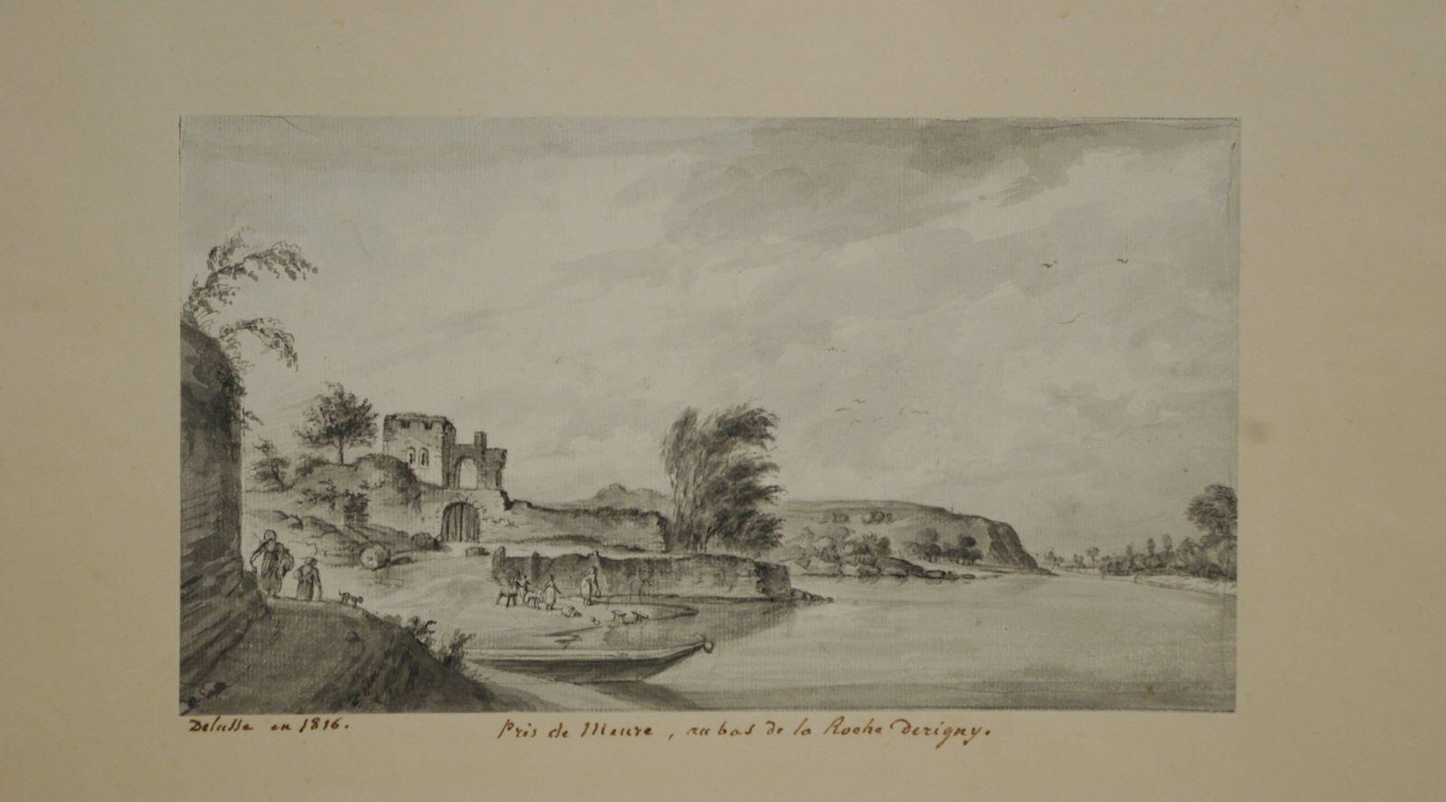 Près de Meuve, au bas de la Roche derigny (titre inscrit)