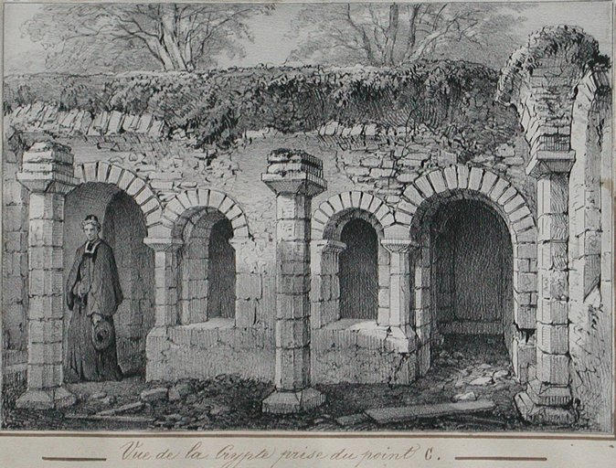 Vue de la Crypte prise du point C. (titre inscrit)