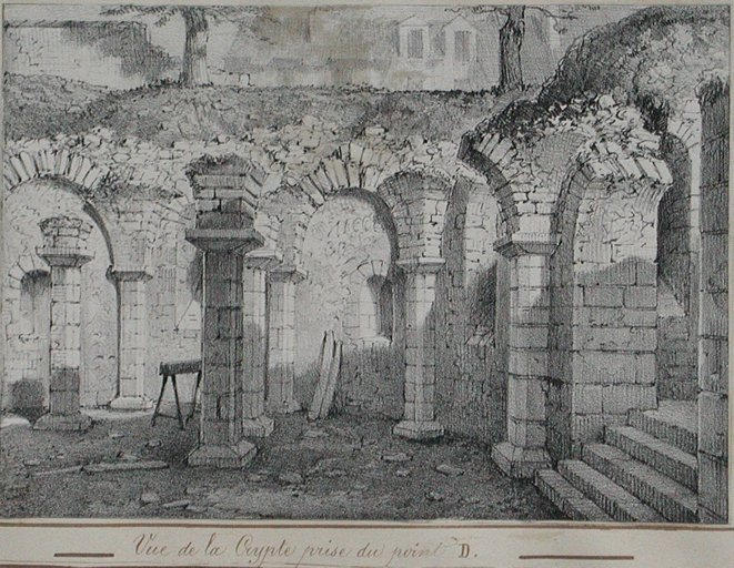 Vue de la Crypte prise du point D. (titre inscrit)