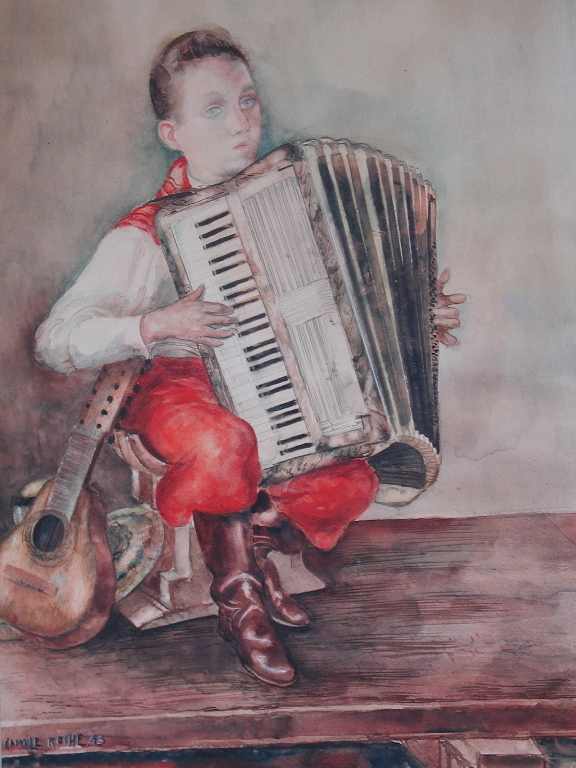 Joueur d’accordéon (titre factice)