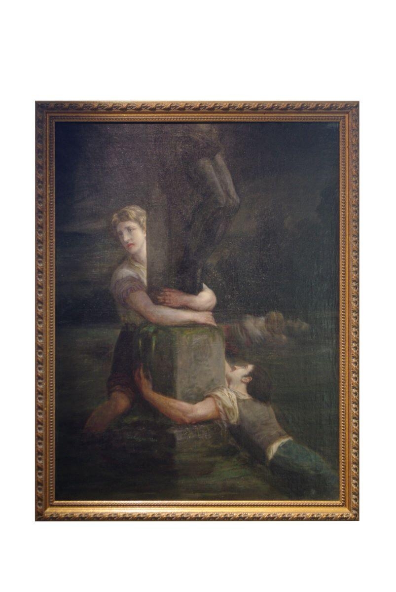 Inondations à Jargeau ou la croix du sauveur (titre factice)