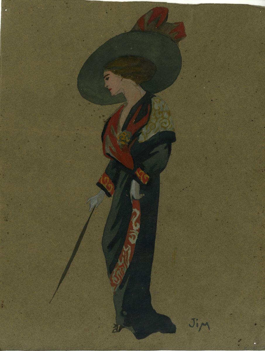 femme au manteau bleu