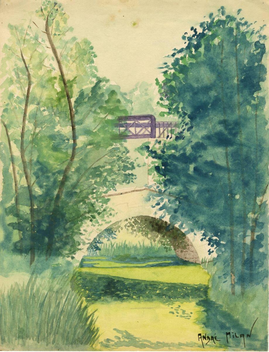 Pont de fer et pont de pierre