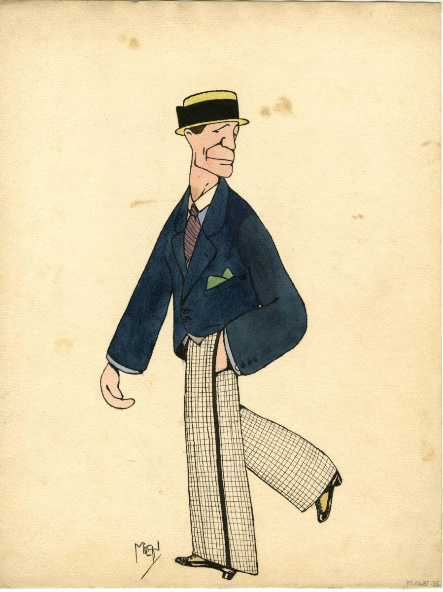 Caricature d'un homme