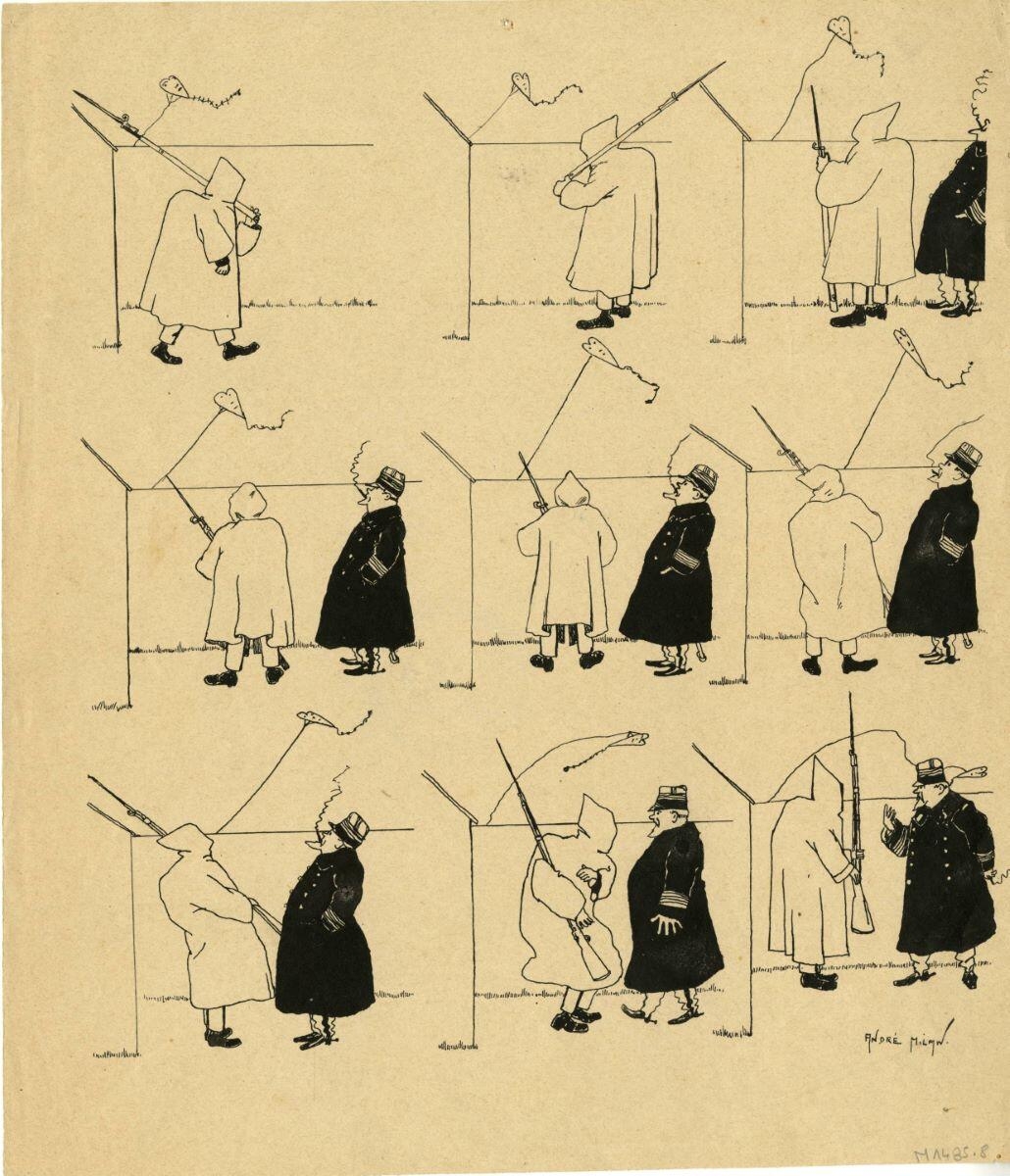 "La sentinelle, le commandant, le cerf-volant