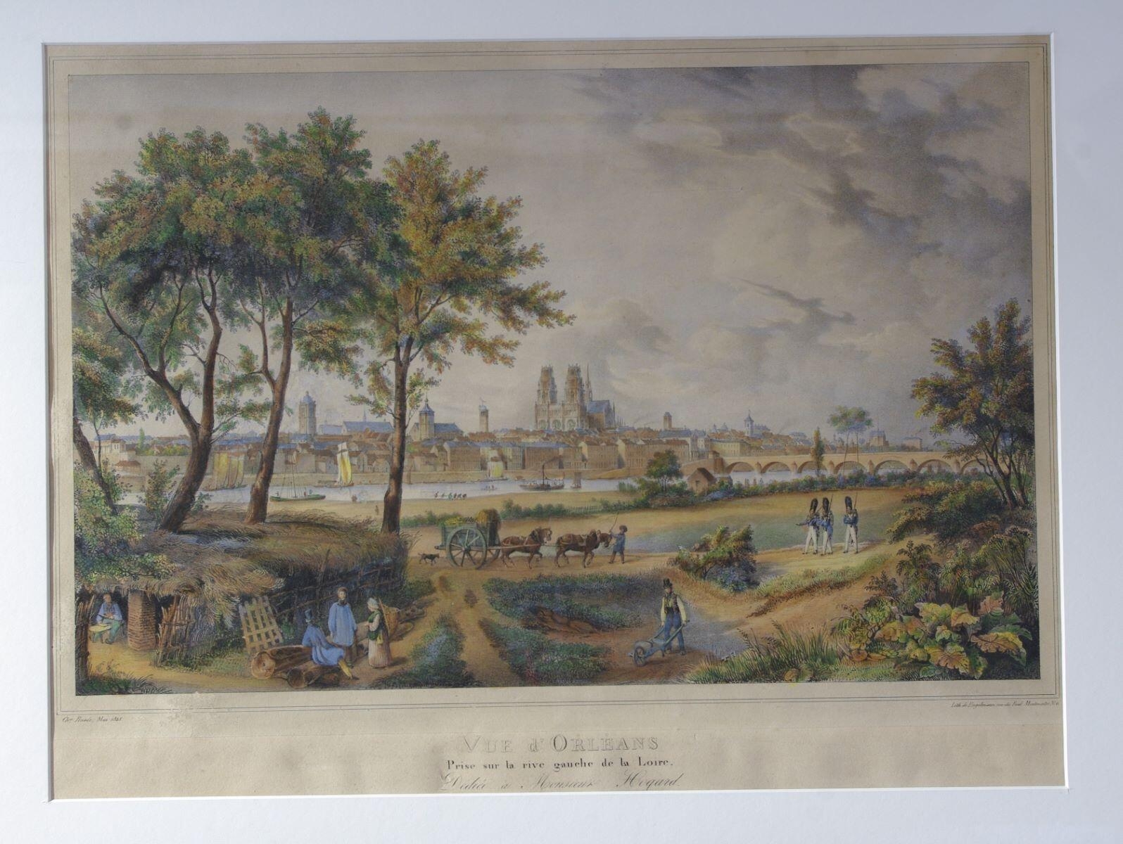 Vue d'Orléans prise sur la rive gauche de la Loire