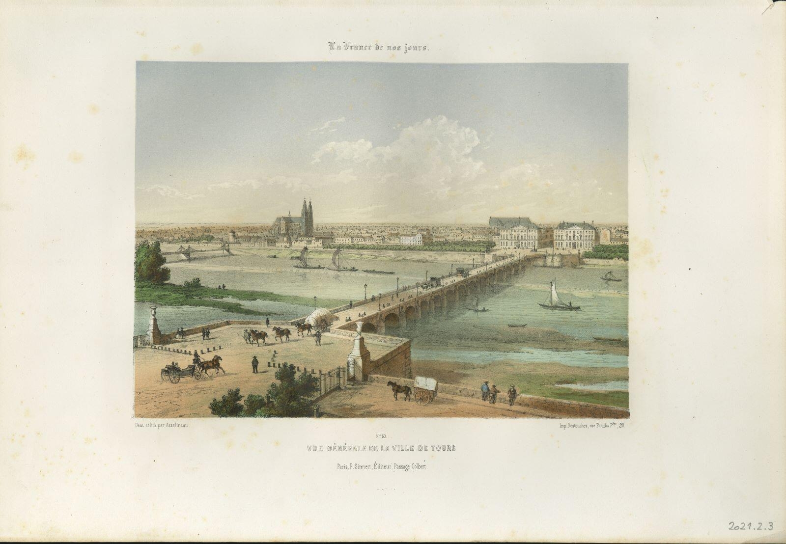 VUE GENERALE DE LA VILLE DE TOURS (titre inscrit)