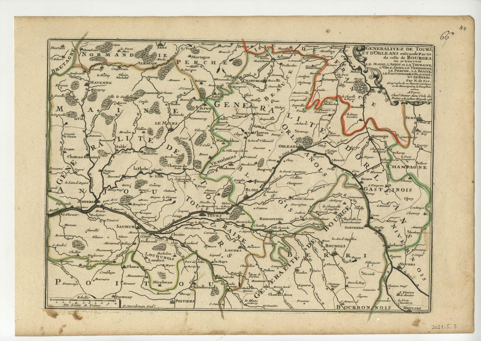 Generalitez de Tours et d'Orleans et d'une grande partie de celle de Bourges (titre inscrit)