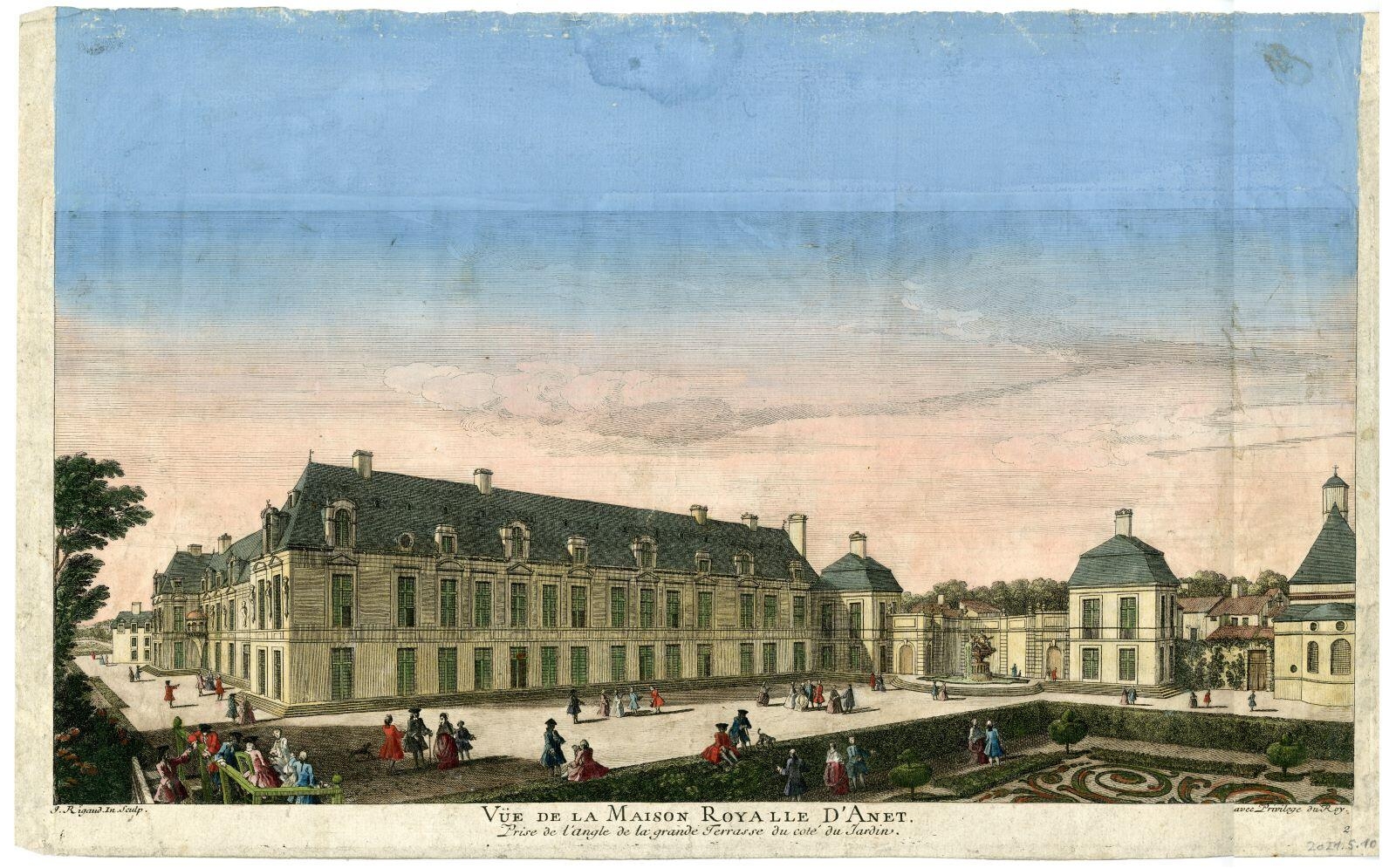 Vüe de la Maison royalle d'Anet (titre inscrit)