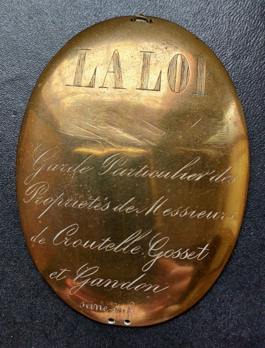 Garde particulier des propriétés de Messieurs Croutelié, Ganet et Gandon (titre inscrit)