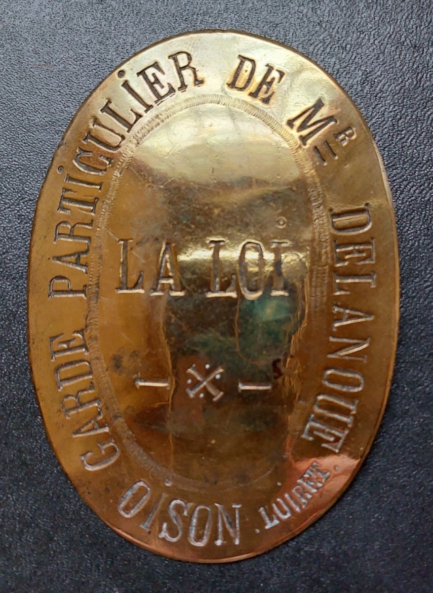 GARDE PARTICULIER DE Mr DELANOHE (titre inscrit)