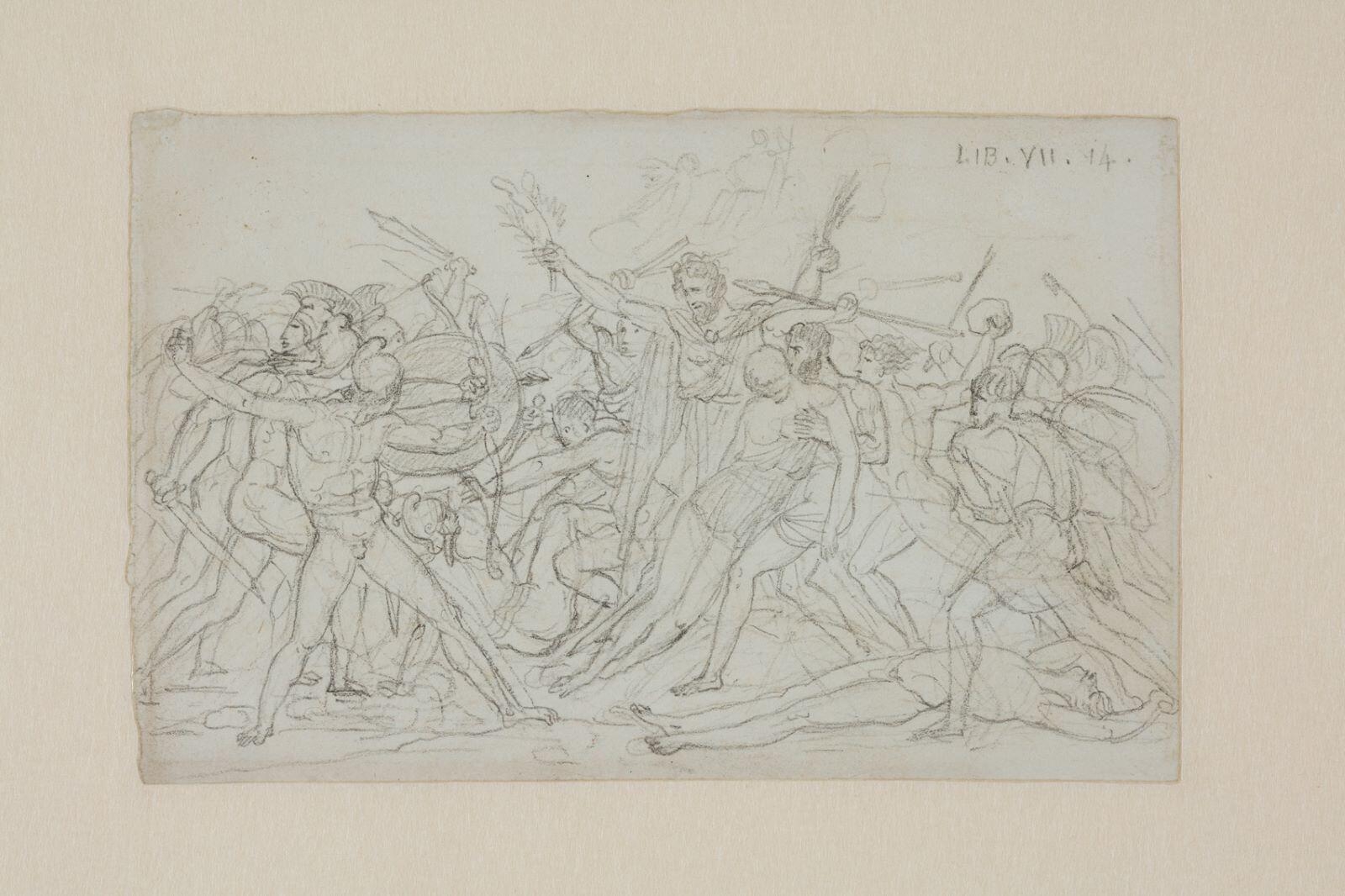 Combat entre les Troyens et les paysans du Latium