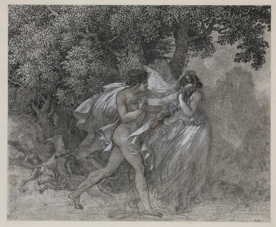 Scène d’Ossian, Crothar et Collama, Guerre de Temora, chant II