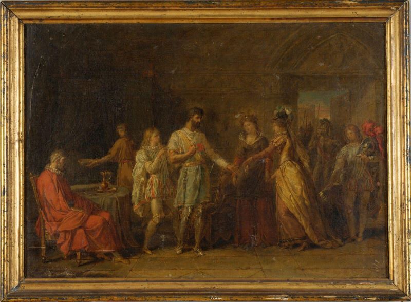 Bayard refusant les présents de son hôtesse à Brescia