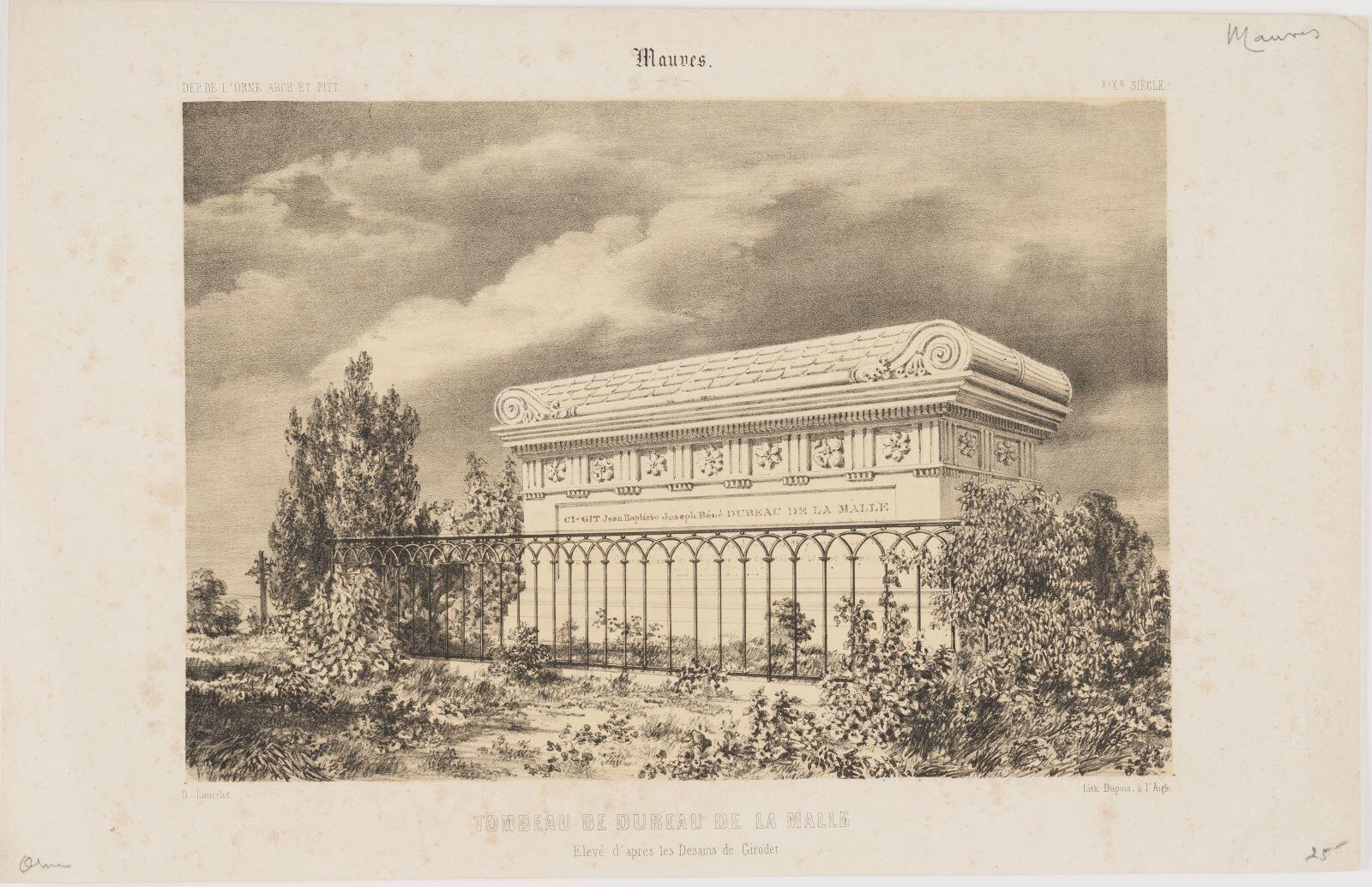 Tombeau de Dureau de la Malle, élevé d'après les dessins de Girodet