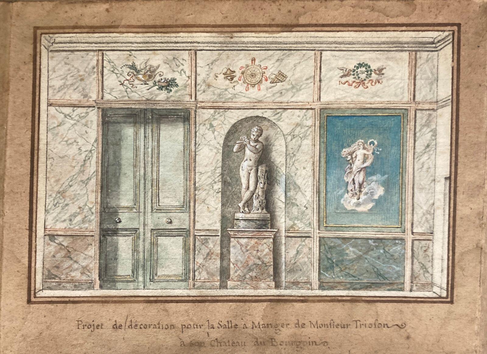 Projet de décor pour la salle à manger du château des Bourgoins