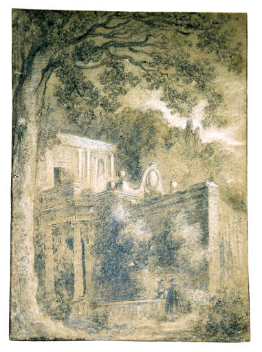 Paysage et monument à l'antique (titre factice)