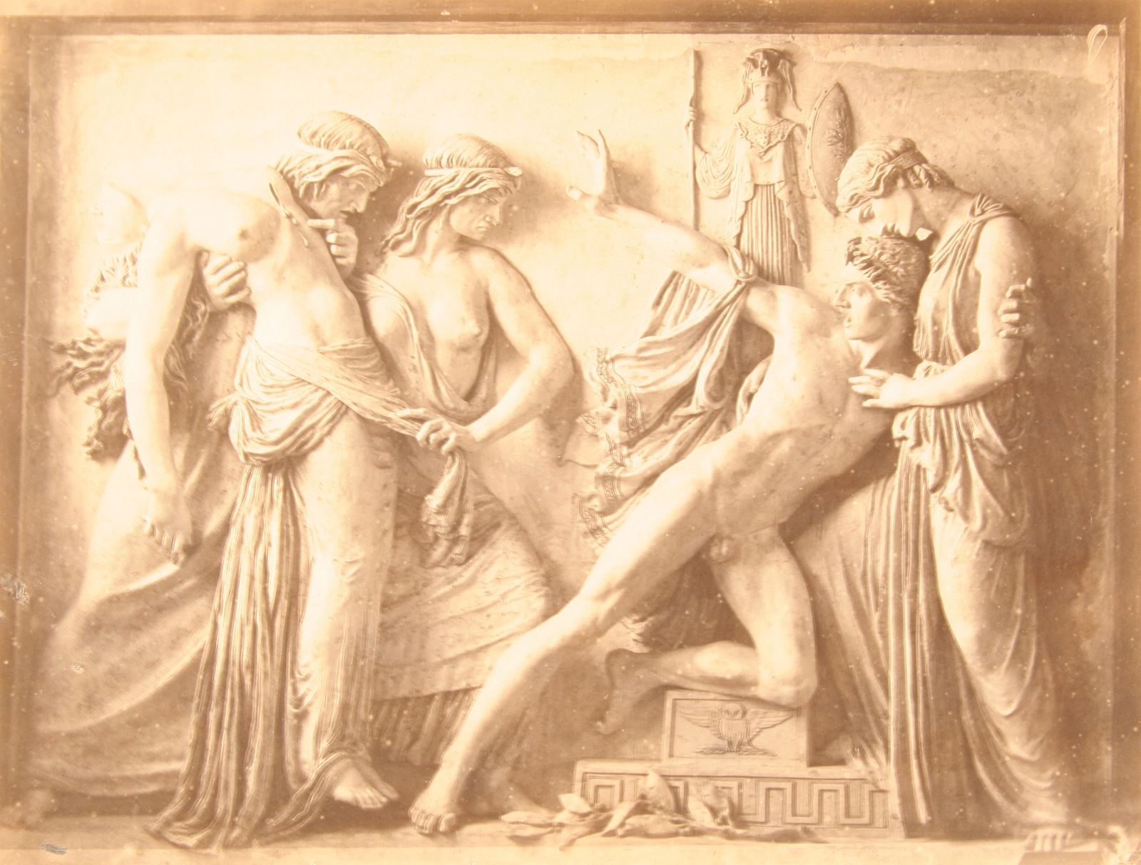 Bas-relief : Oreste, sculpture parJules-Edouard Valtat