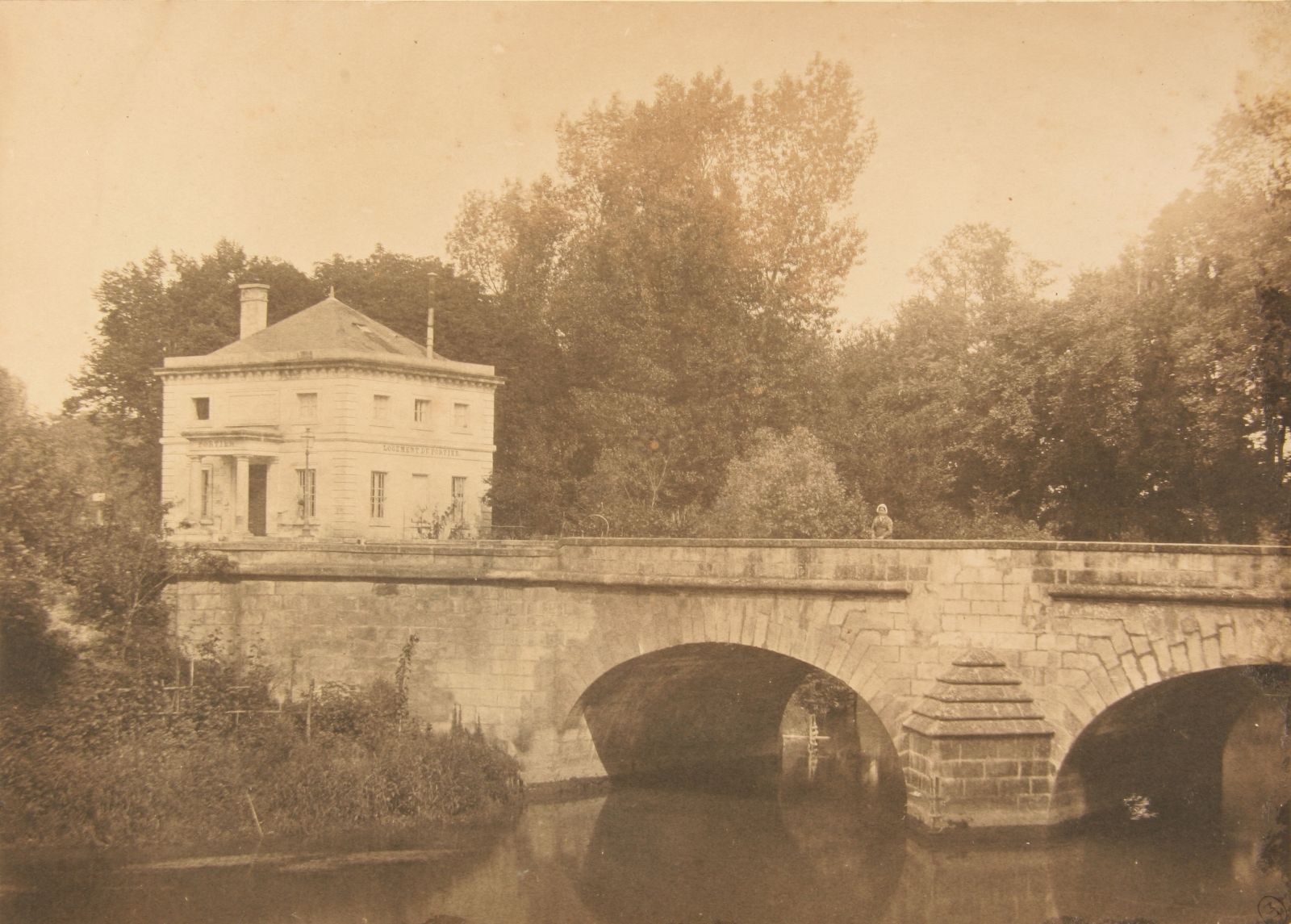 Troyes, pont Saint-Jacques et bureau de l'octroi vus du Pied de cochon