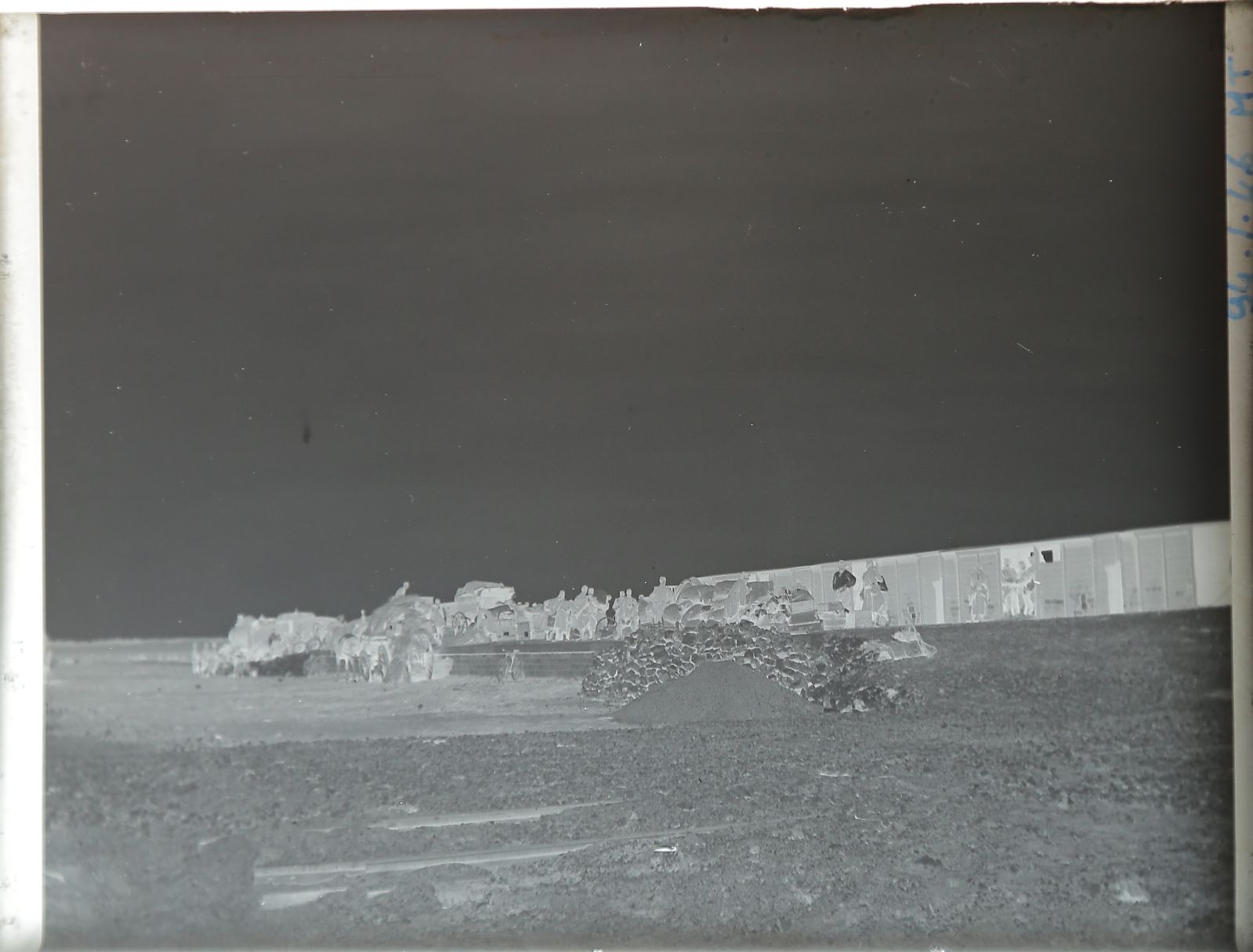 Chargement de marchandises dans un train