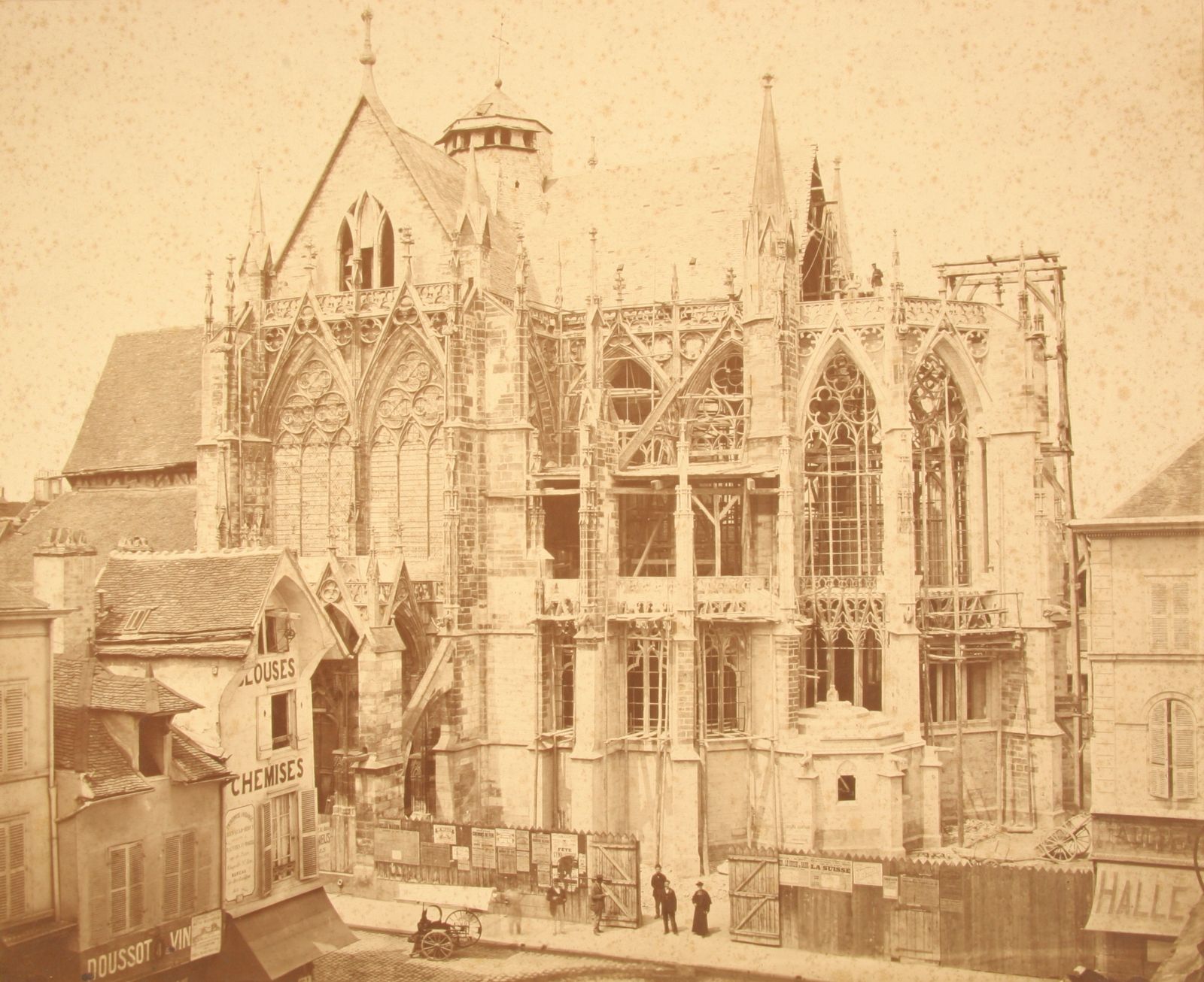 Troyes, église Saint-Urbain pendant les travaux de restauration