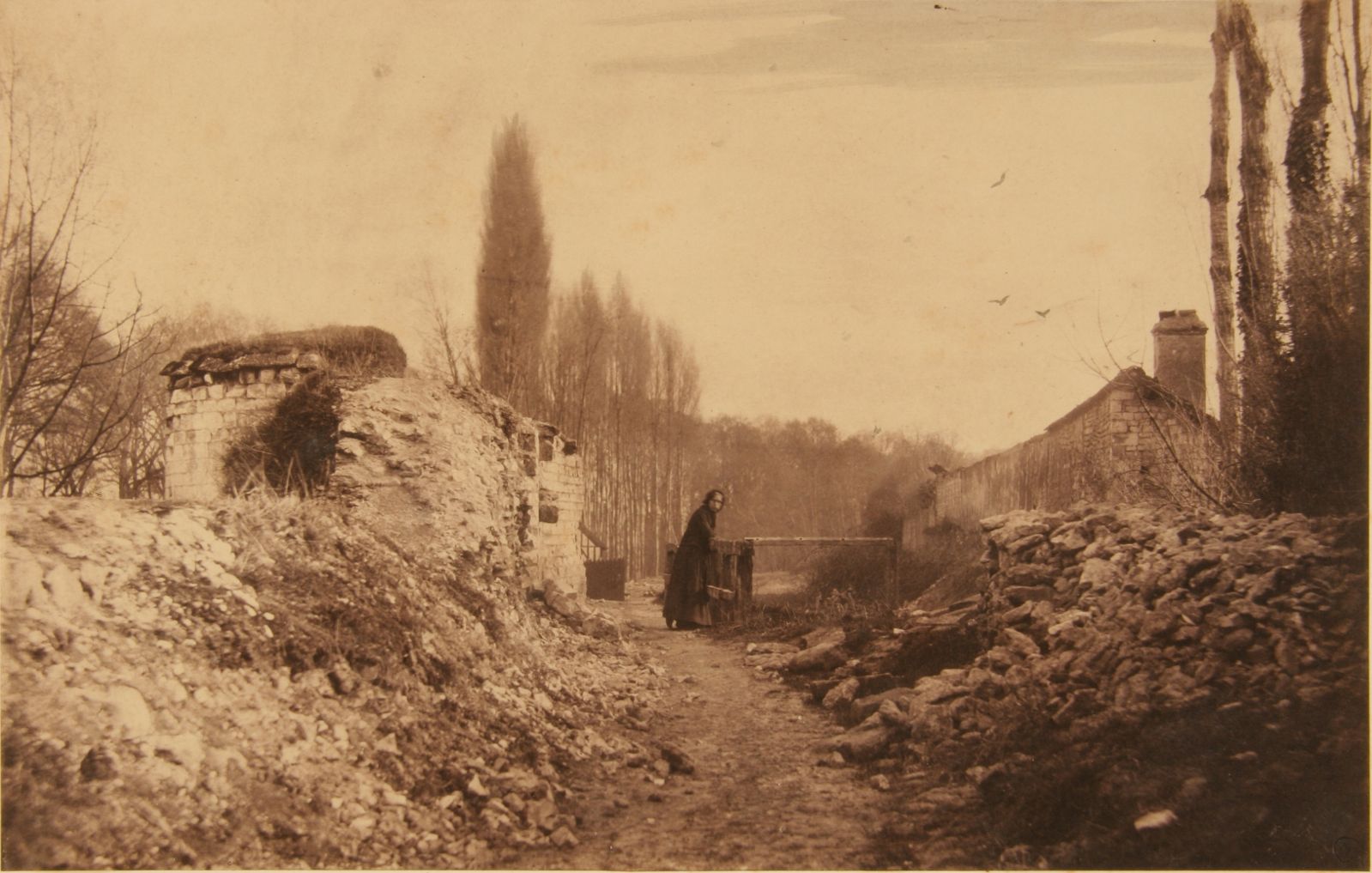 Troyes, le passage du Noyer-aux-Enfants après le déblai des terres, effet de jour