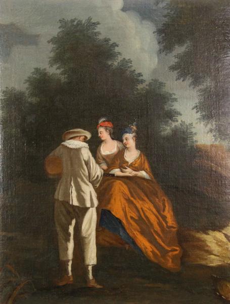 Scène galante avec musicien