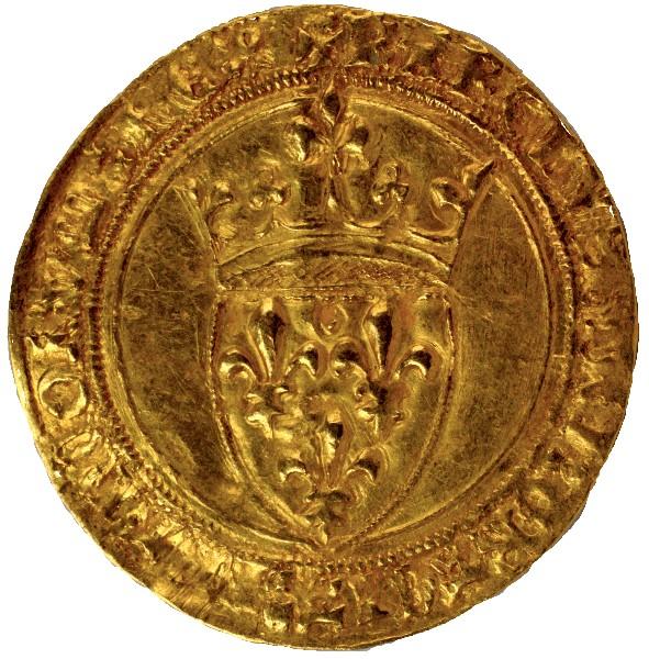 Ecu d'or à la couronne, Charles VI, Sainte-Menehould, 5ème émission