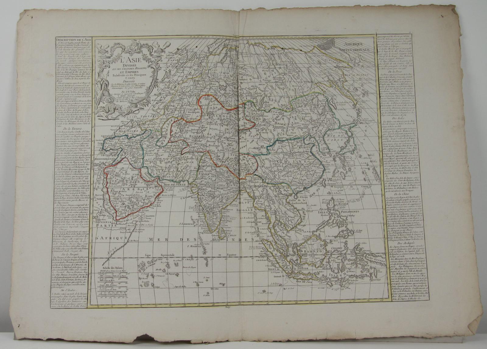L'Asie divisée en grande régions et empires