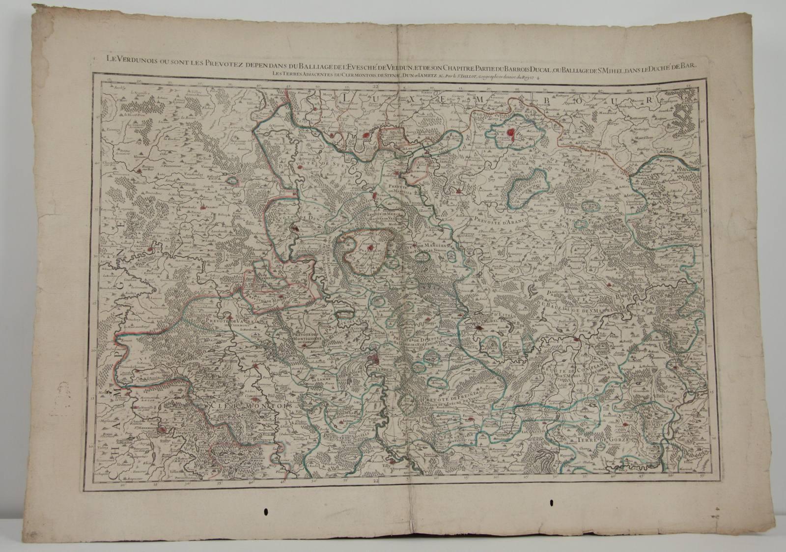 Carte du bailliage de l'évêché de Verdun et de Saint Michel