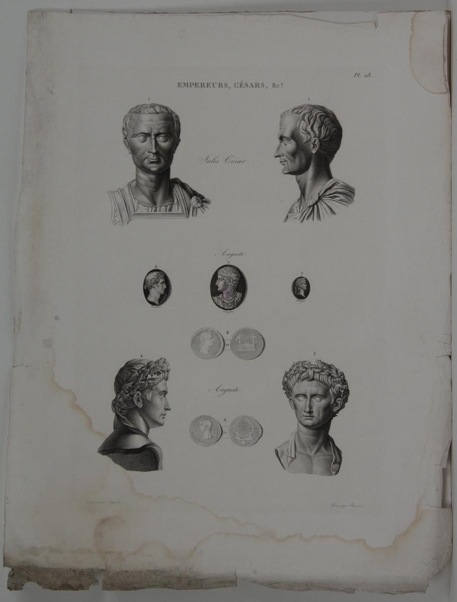 Planches de l'iconographie romaine (pl 18) : Empereurs, Césars, &Ca. : Jules César