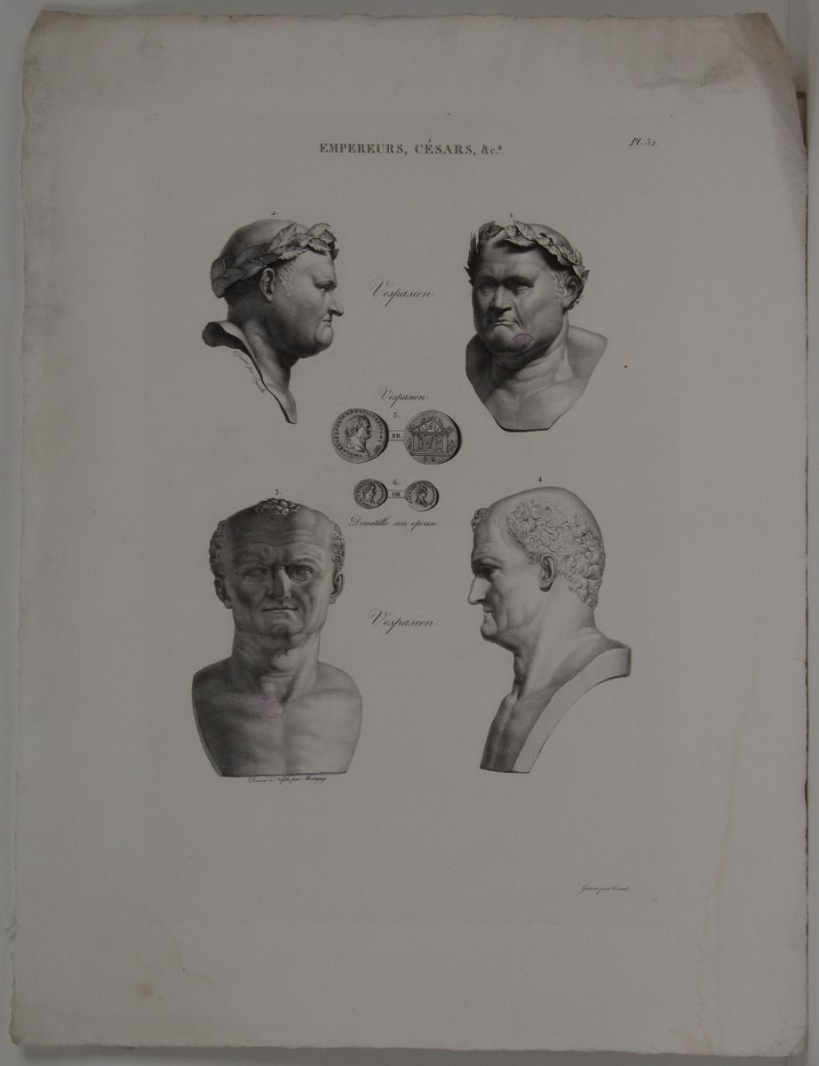 Planches de l'iconographie romaine (pl 32) : Empereurs, Césars, &Ca. : Vespasien