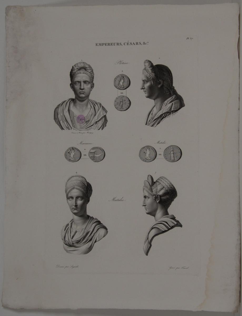 Planches de l'iconographie romaine (pl 37) : Empereurs, Césars, &Ca.
